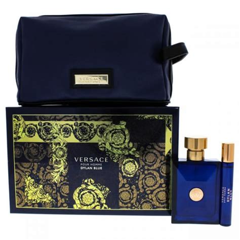 versace dylan blue 3 piece gift set|Versace blue perfume for men.